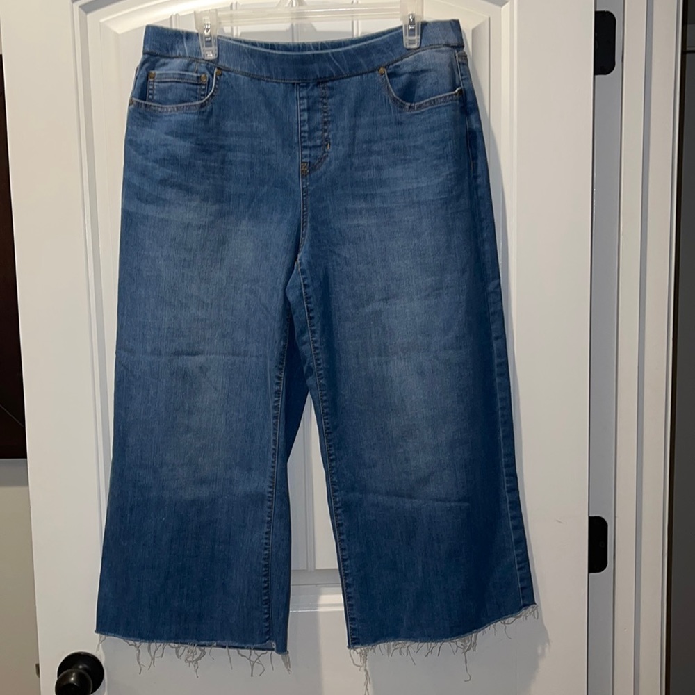 a.n.a. Wide leg crop jeans size large
